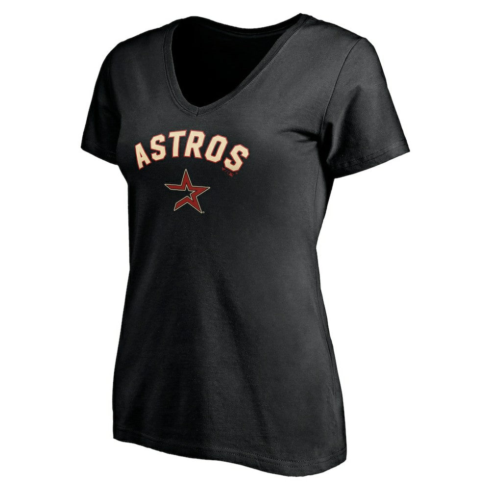 Houston Astros Women's Cooperstown Winning Streak Alternate Personalized Name & Number V-Neck T-Shirt - MLB T-shirts