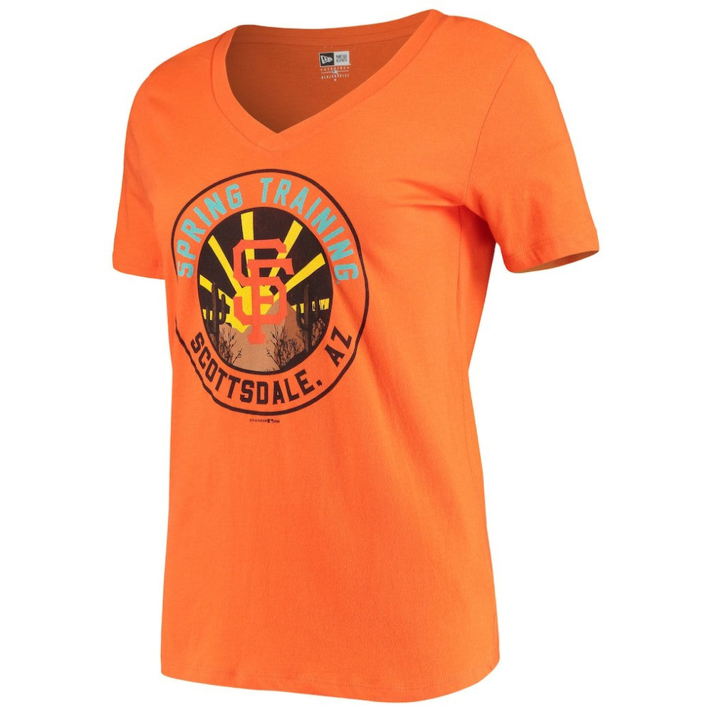 San Francisco Giants New Era Women's Spring Training Circle V-Neck T-Shirt - MLB T-shirts