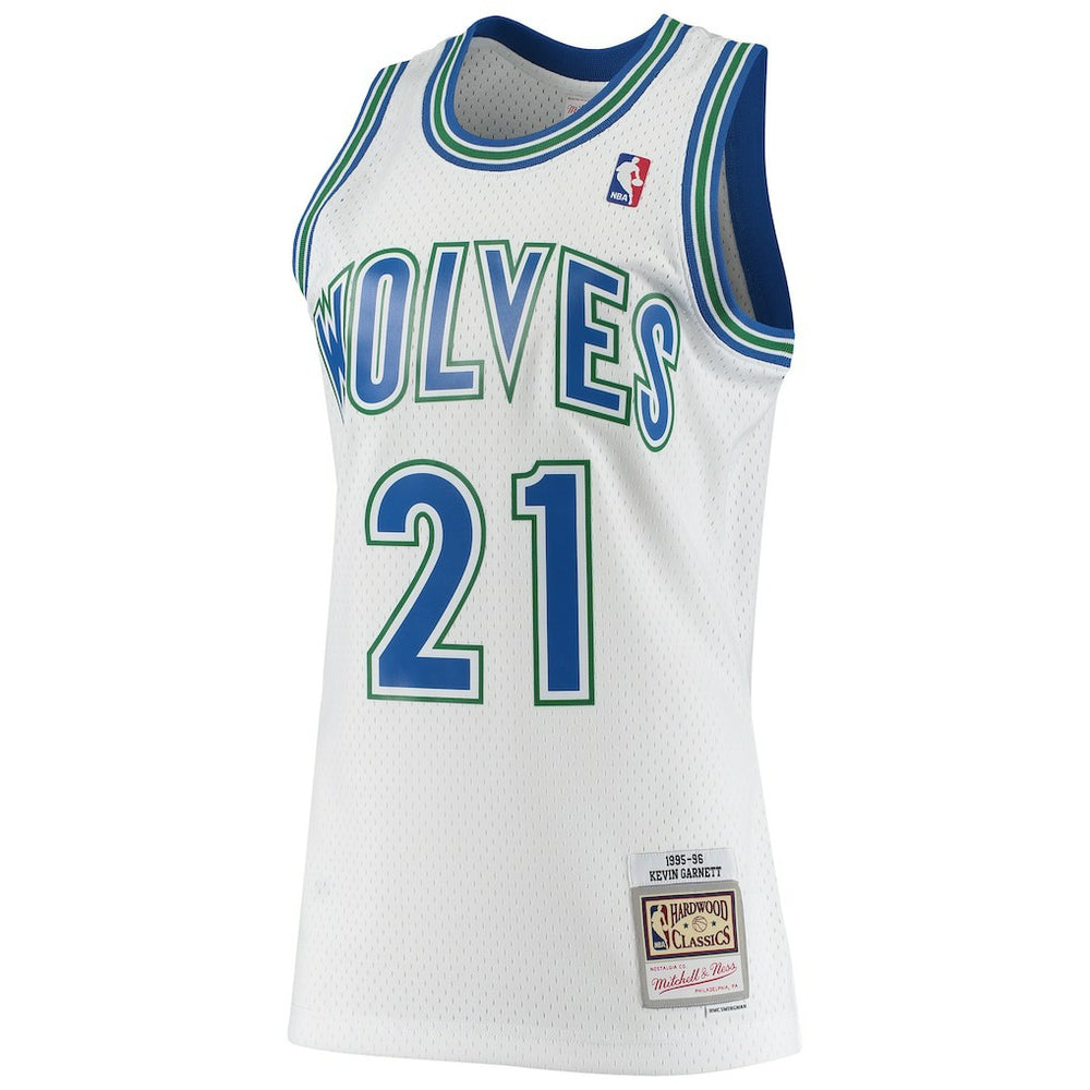 White Kevin Garnett Minnesota Timberwolves 1995/96 Hardwood Classics Swingman Jersey | NBA