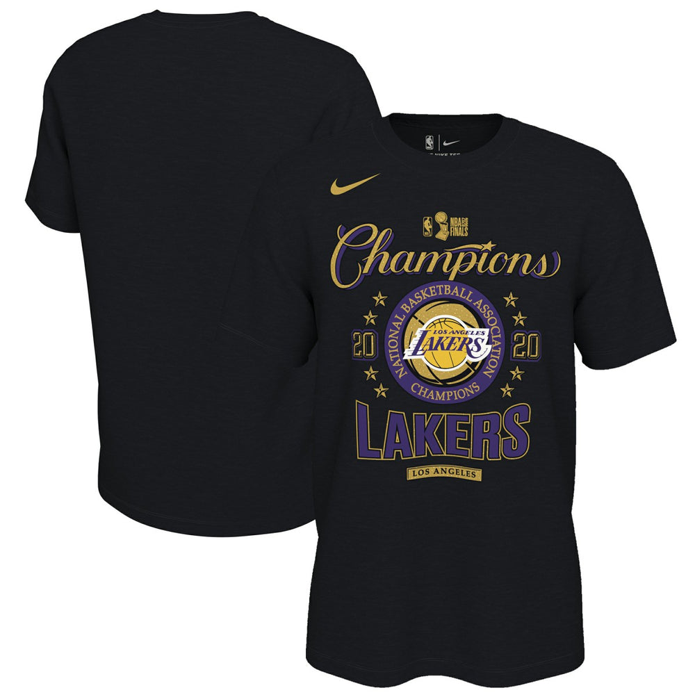 Black Los Angeles Lakers 2020 NBA Finals Champions Locker Room T-Shirt | NBA