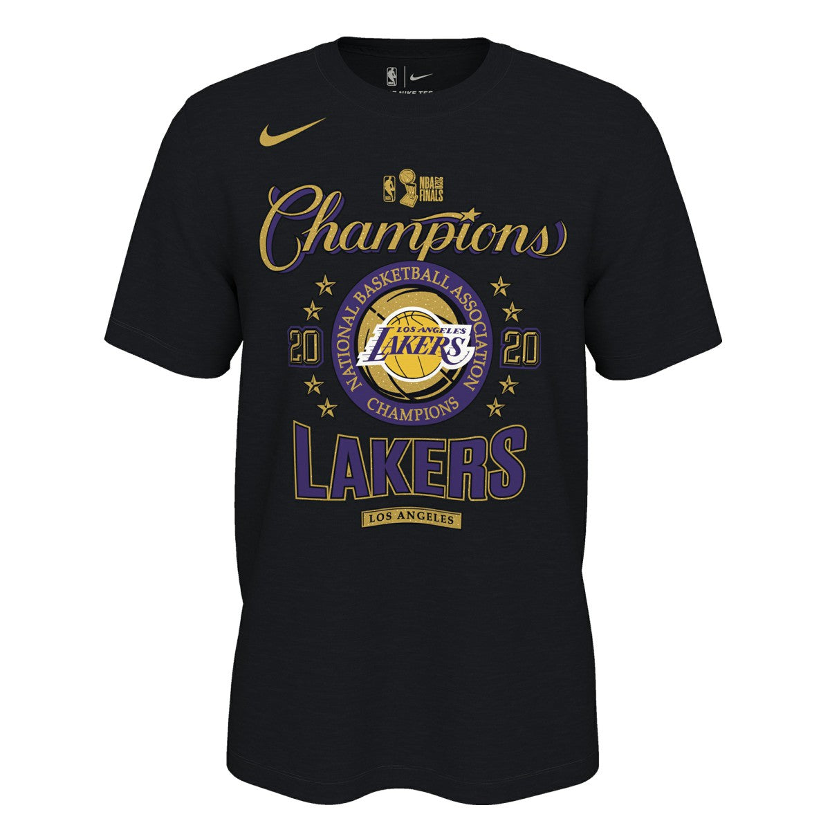 Black Los Angeles Lakers 2020 NBA Finals Champions Locker Room T-Shirt | NBA