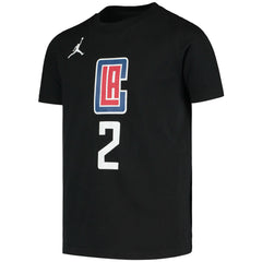 Black Kawhi Leonard LA Clippers Jordan Brand Youth Statement Edition Name & Number T-Shirt | NBA