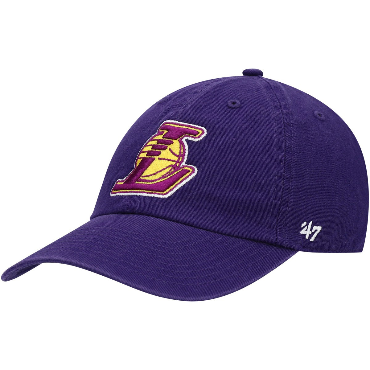 Purple Los Angeles Lakers '47 Core Logo Clean Up Adjustable Hat | NBA