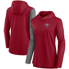 Tampa Bay Buccaneers Women's Chevron Hoodie Performance Long Sleeve T-Shirt | NFL Near me