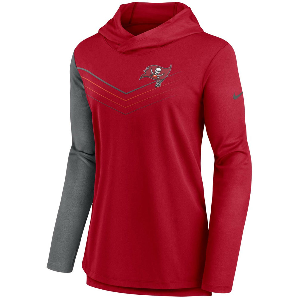 Tampa Bay Buccaneers Women's Chevron Hoodie Performance Long Sleeve T-Shirt | NFL Near me