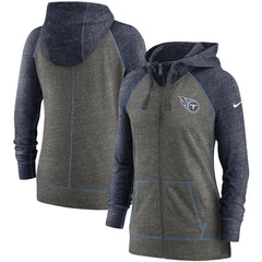 Tennessee Titans Women's Gym Vintage Raglan Full-Zip Hoodie | NFL Discount