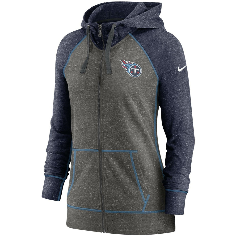 Tennessee Titans Women's Gym Vintage Raglan Full-Zip Hoodie | NFL Discount