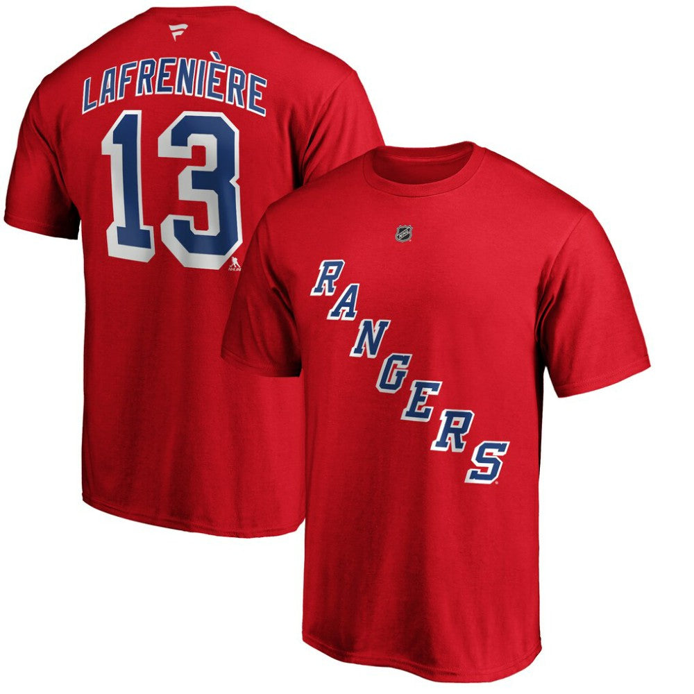 Alexis Lafrenière New York Rangers Fanatics Authentic Stack Name & Number T-Shirt -  NHL T-shirts