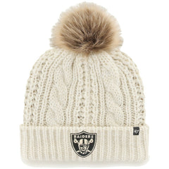 Las Vegas Raiders '47 Women's Team Meeko Cuffed Knit Hat with Pom | NFL Outlet