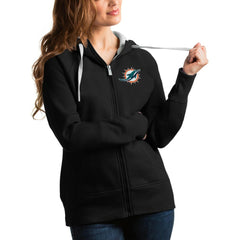 Miami Dolphins Antigua Women's Victory Full-Zip Hoodie | NFL Hot