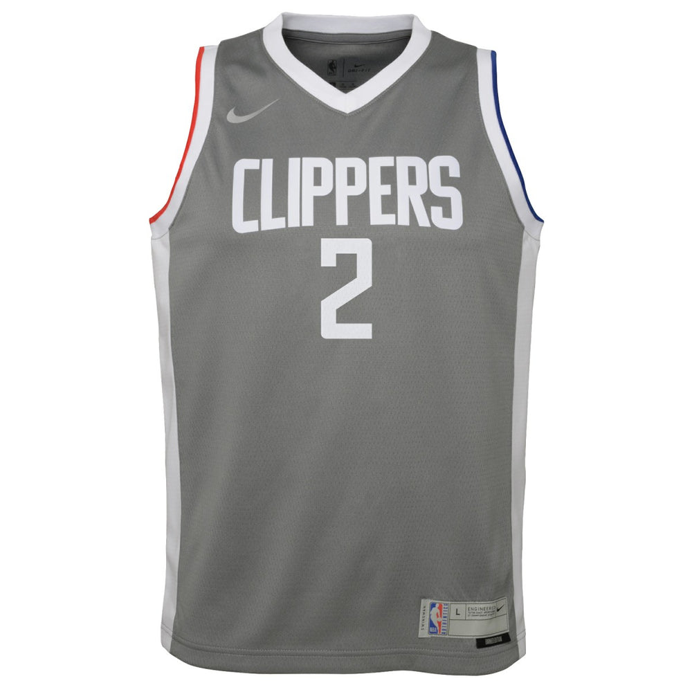 Earned Edition Kawhi Leonard LA Clippers Youth 2020/21 Swingman Player Jersey Gray | NBA