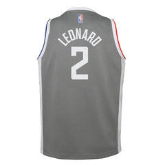 Earned Edition Kawhi Leonard LA Clippers Youth 2020/21 Swingman Player Jersey Gray | NBA