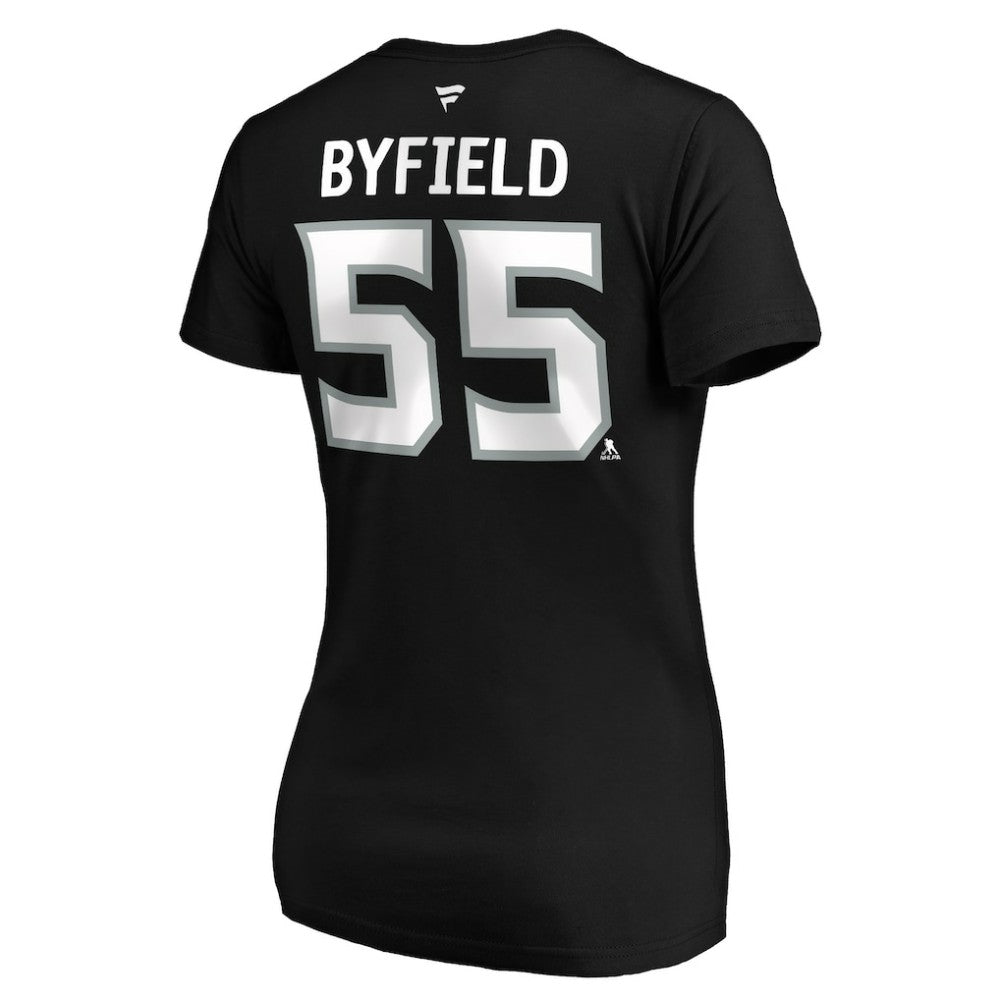 Quinton Byfield Los Angeles Kings Fanatics Women's Authentic Stack Name & Number V-Neck T-Shirt -  NHL T-shirts