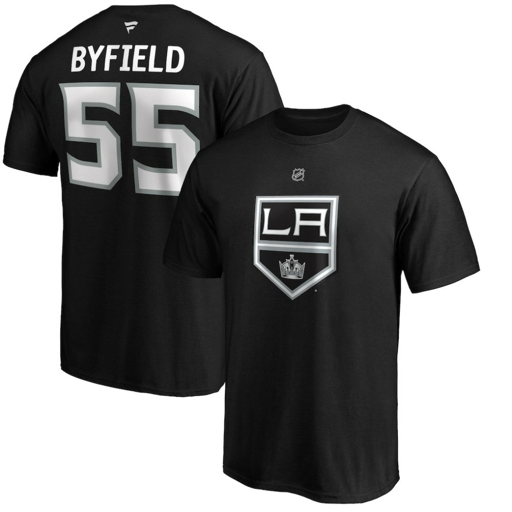 Quinton Byfield Los Angeles Kings Fanatics Authentic Stack Name & Number T-Shirt -  NHL T-shirts