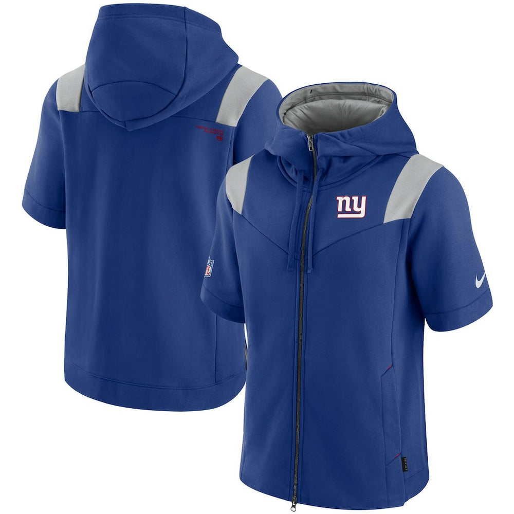 New York Giants Sideline Showout Short Sleeve Full-Zip Hoodie | NFL Hot