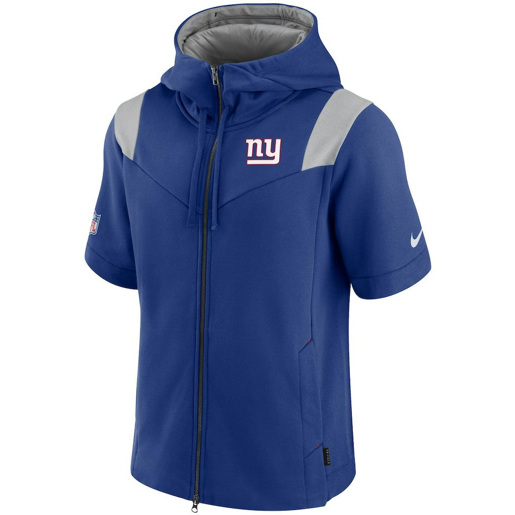 New York Giants Sideline Showout Short Sleeve Full-Zip Hoodie | NFL Hot