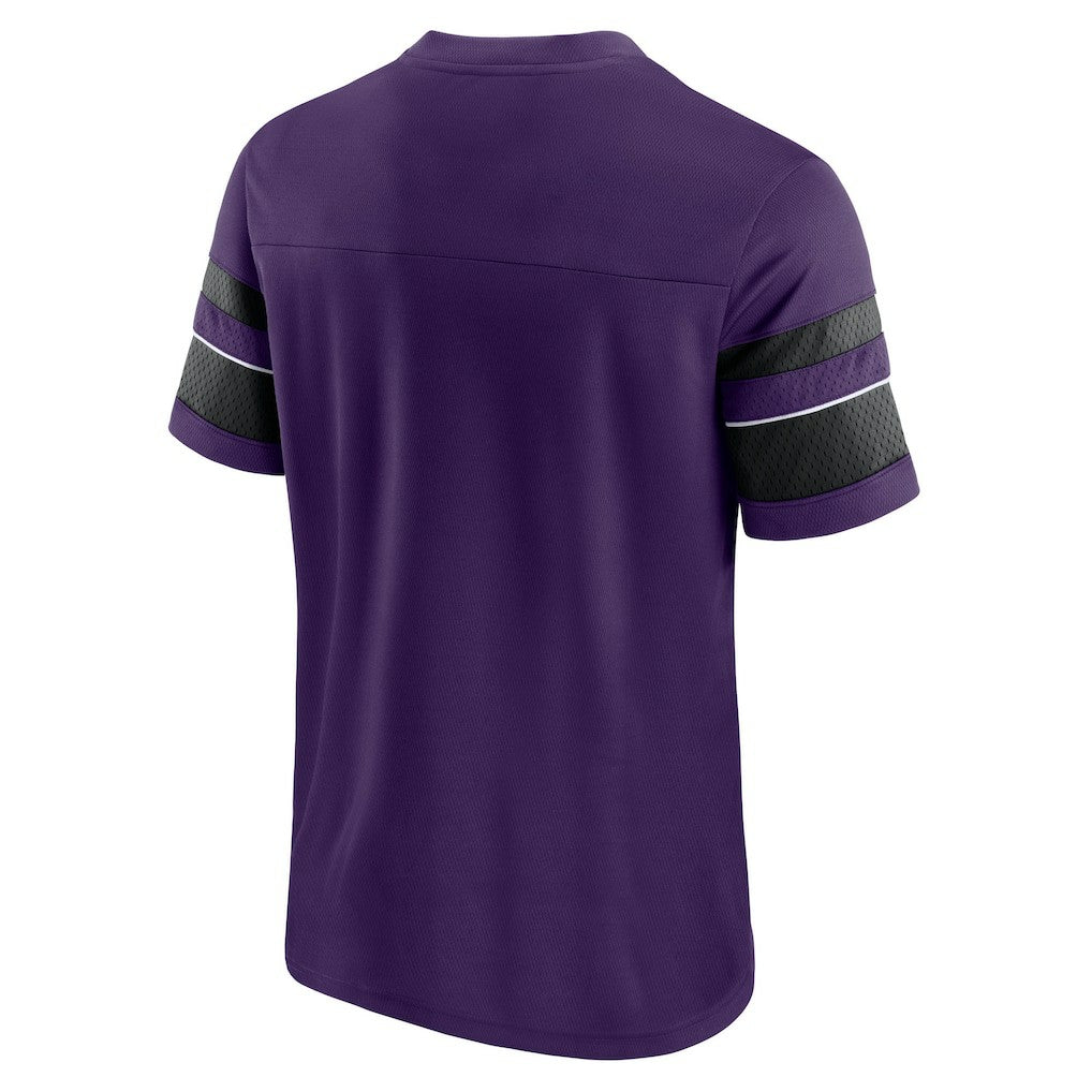 Baltimore Ravens Textured Hashmark V-Neck T-Shirt | NFL Outlet