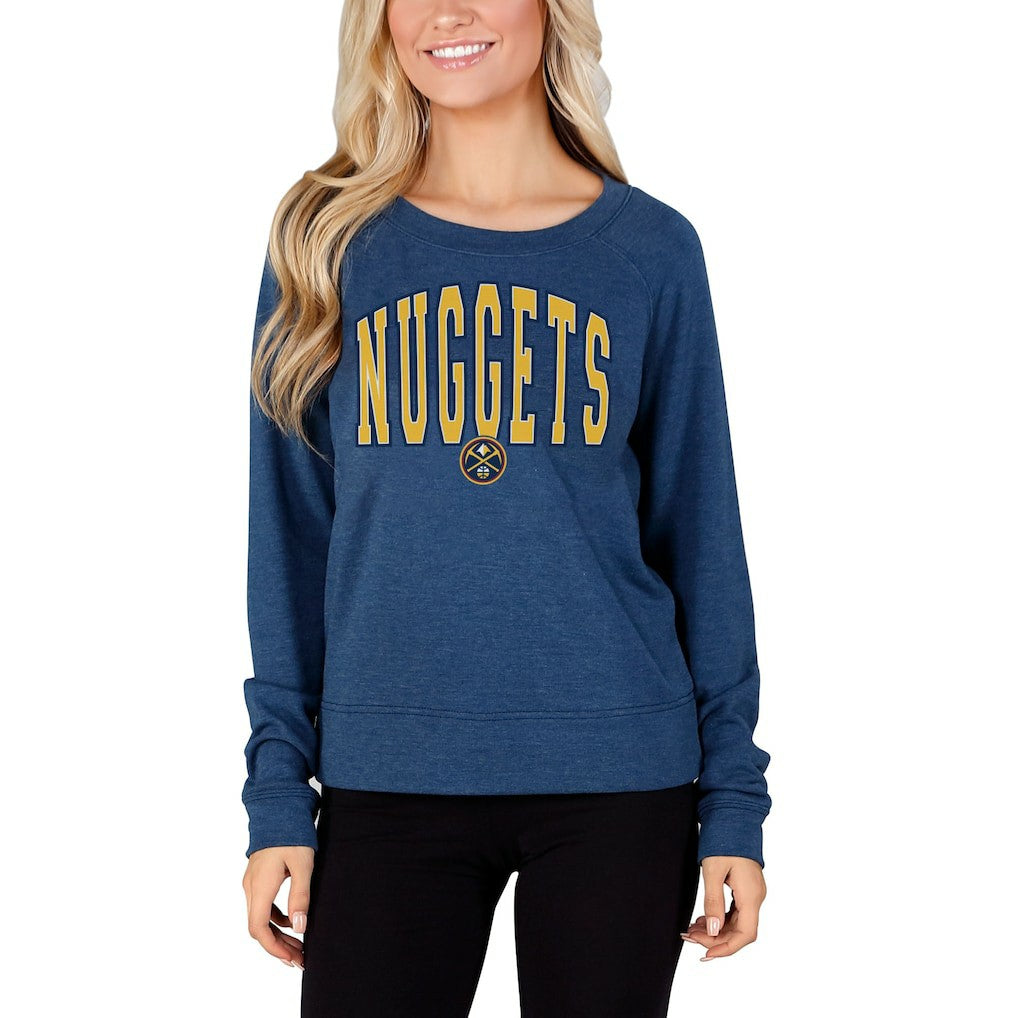 Navy Denver Nuggets Concepts Sport Women's Mainstream Terry Long Sleeve Top sale | NBA