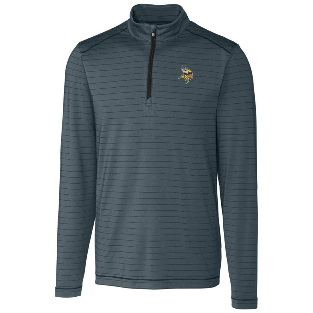 Minnesota Vikings Cutter & Buck Holman Stripe Quarter-Zip Pullover Jacket | NFL New