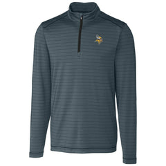 Minnesota Vikings Cutter & Buck Holman Stripe Quarter-Zip Pullover Jacket | NFL New