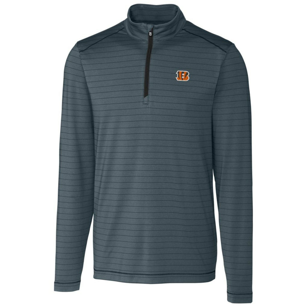 Cincinnati Bengals Cutter & Buck Holman Stripe Quarter-Zip Pullover Jacket | NFL Hot