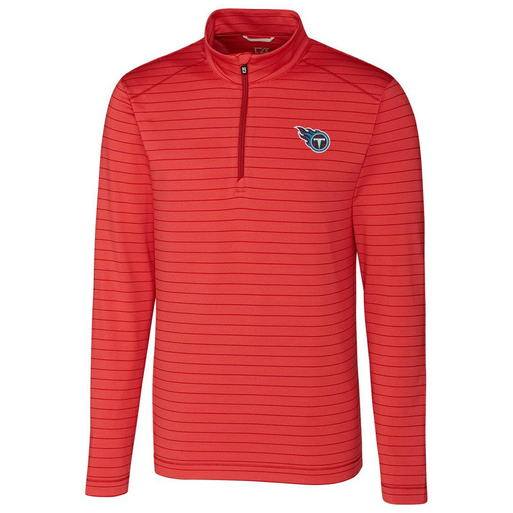 Tennessee Titans Cutter & Buck Holman Stripe Quarter-Zip Pullover Jacket | NFL Online