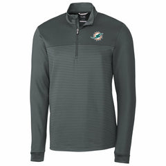 Miami Dolphins Cutter & Buck Traverse Stripe Quarter-Zip Pullover Jacket | NFL Near me