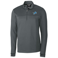 Detroit Lions Cutter & Buck Traverse Stripe Quarter-Zip Pullover Jacket | NFL New