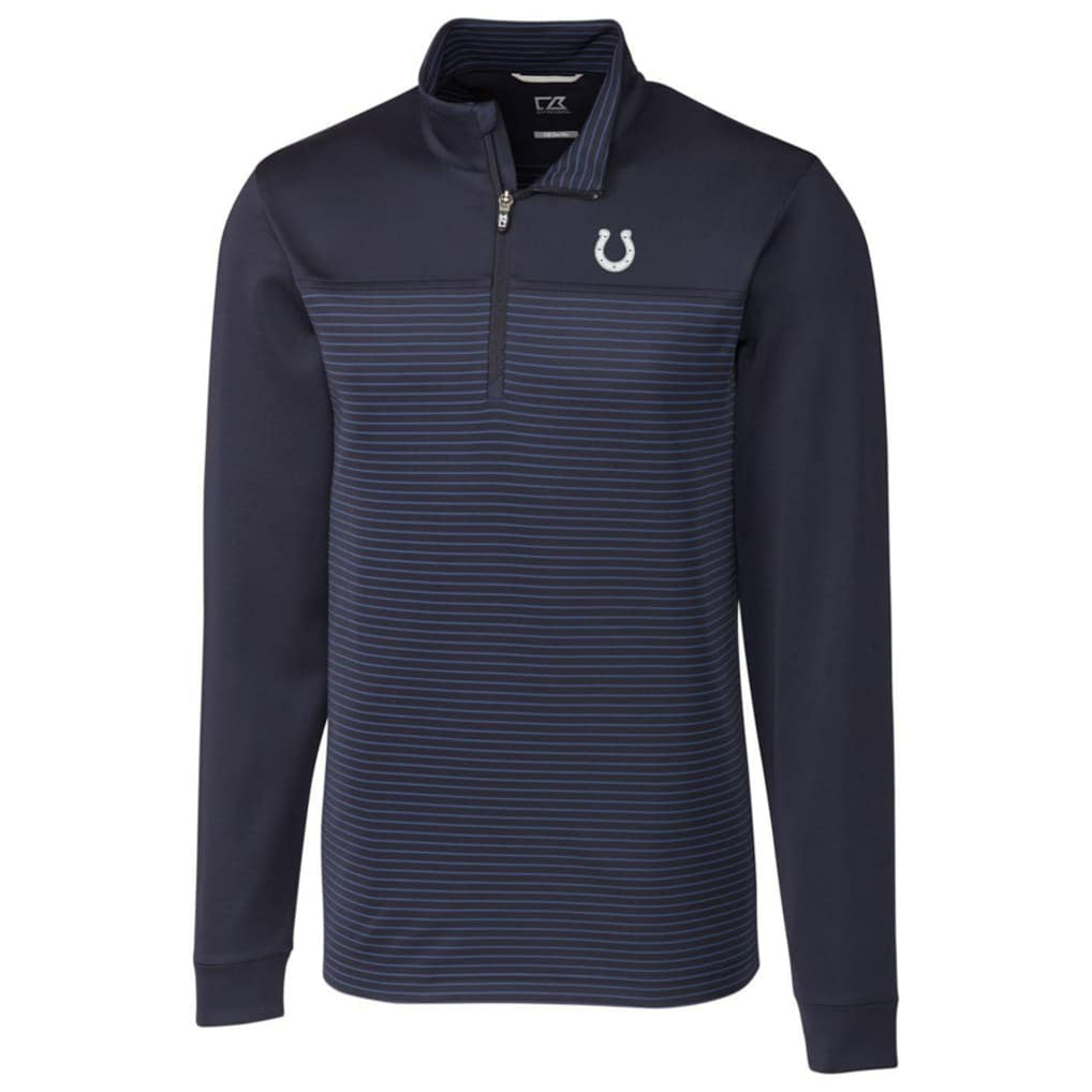 Indianapolis Colts Cutter & Buck Traverse Stripe Quarter-Zip Pullover Jacket | NFL Sale