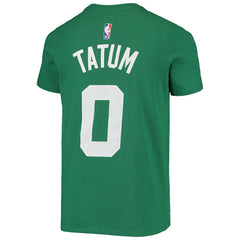 Kelly Green Jayson Tatum Boston Celtics Youth Logo Name & Number Performance T-Shirt | NBA