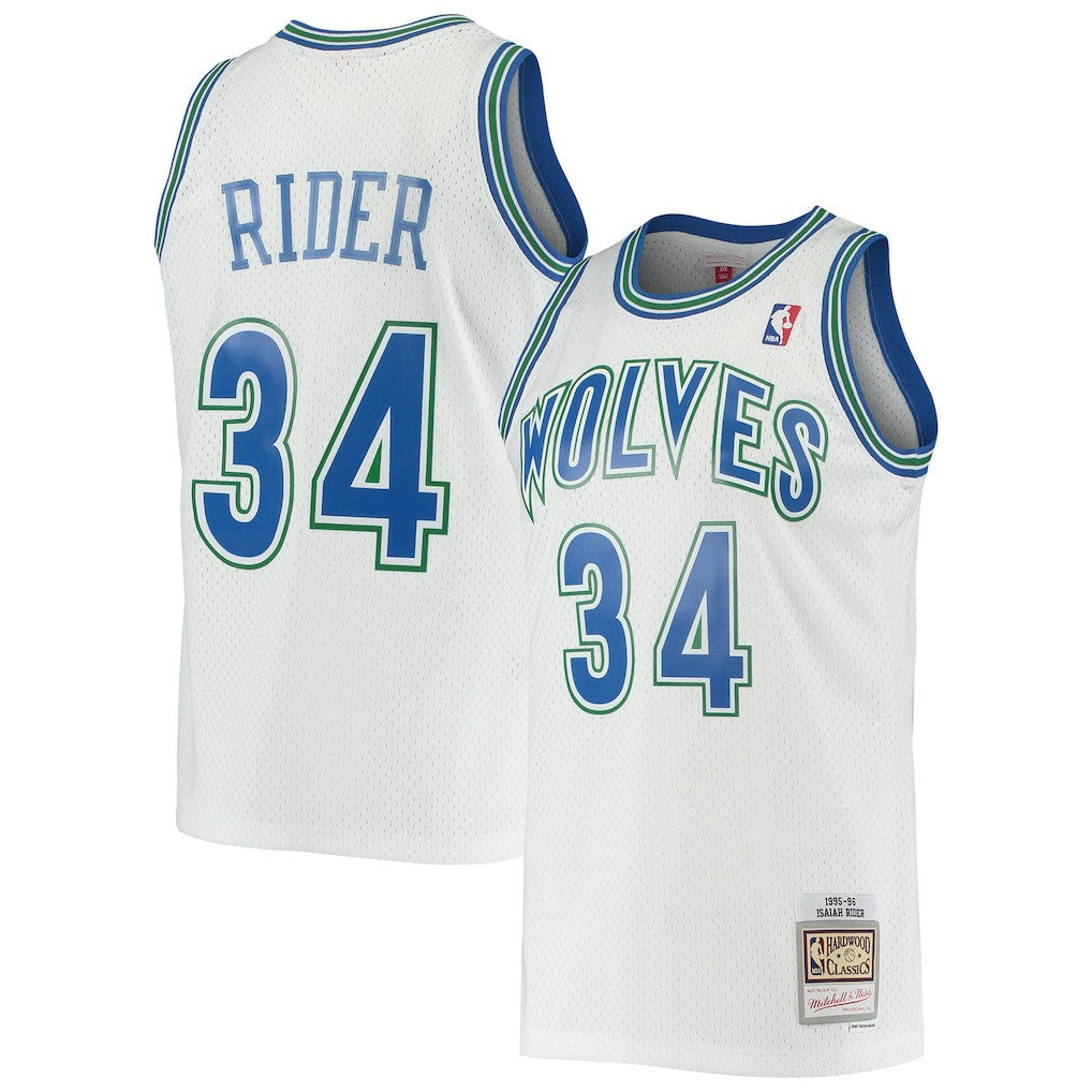 White Isaiah Rider Minnesota Timberwolves 1995/96 Hardwood Classics Swingman Jersey | NBA
