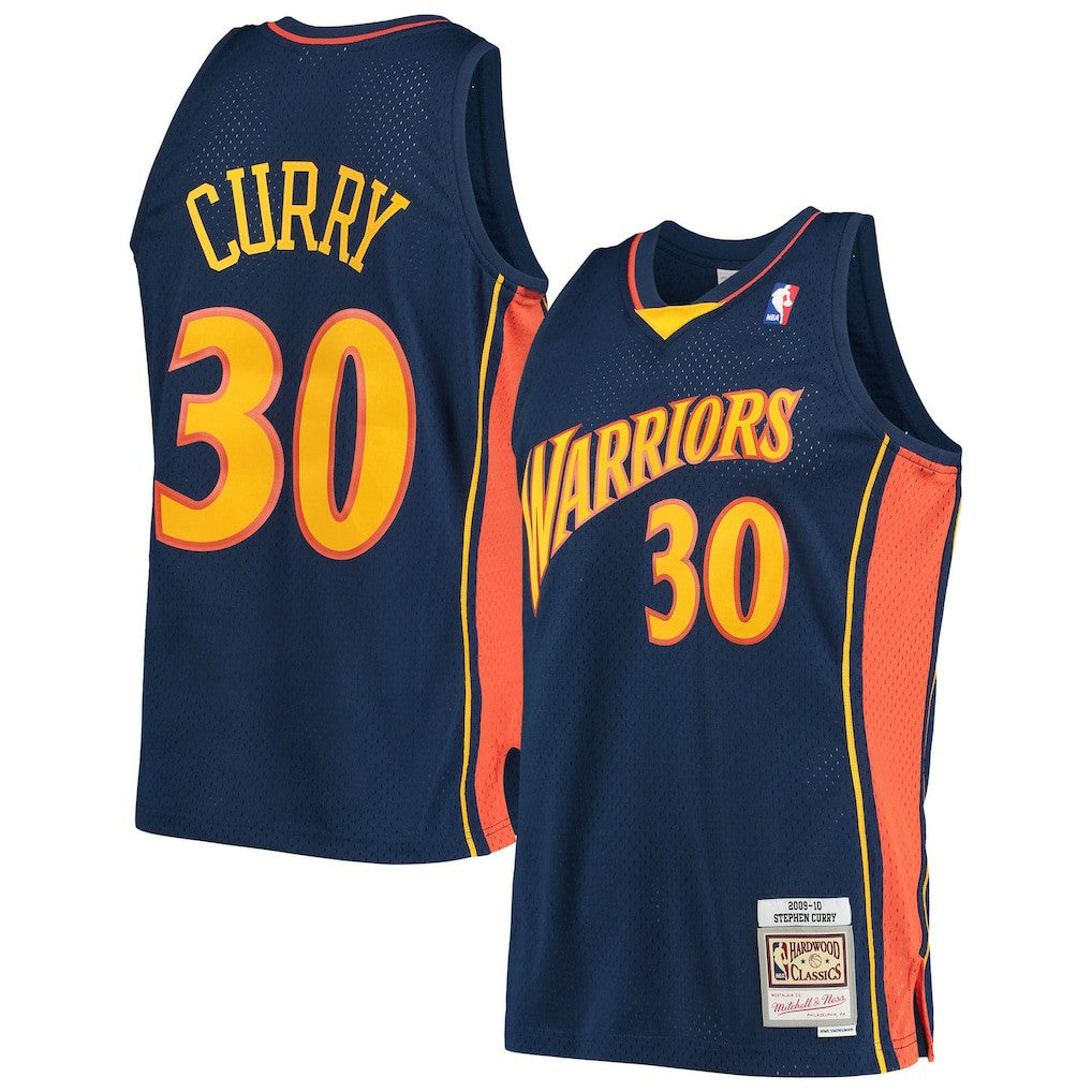Navy Stephen Curry Golden State Warriors Hardwood Classics Swingman Jersey sale | NBA