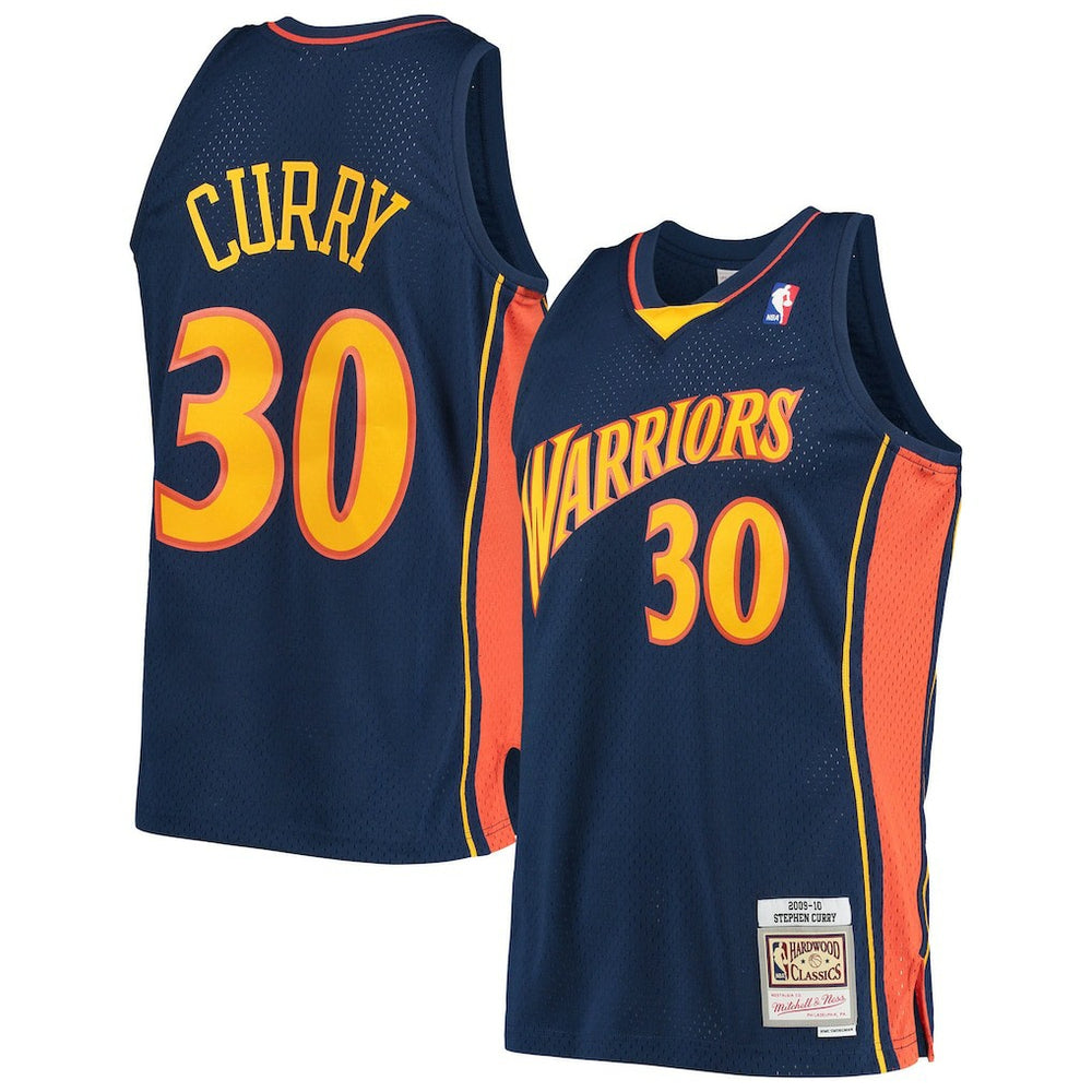Navy Stephen Curry Golden State Warriors Hardwood Classics Swingman Jersey sale | NBA