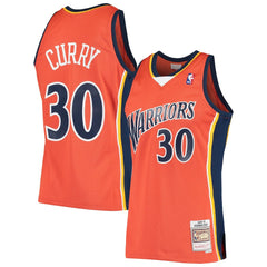 Orange Stephen Curry Golden State Warriors Hardwood Classics Swingman Jersey sale | NBA