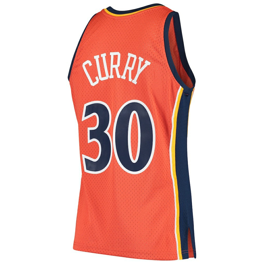 Orange Stephen Curry Golden State Warriors Hardwood Classics Swingman Jersey sale | NBA