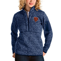 Chicago Bears Antigua Women's Bear Head Fortune Half-Zip Pullover Jacket | NFL Sale