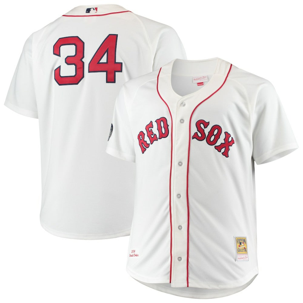 David Ortiz Boston Red Sox Mitchell & Ness Big & Tall Home Authentic Player Jersey - MLB Jerseys