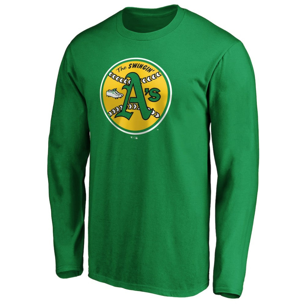Athletics Cooperstown Collection Huntington Logo Long Sleeve T-Shirt - MLB T-shirts