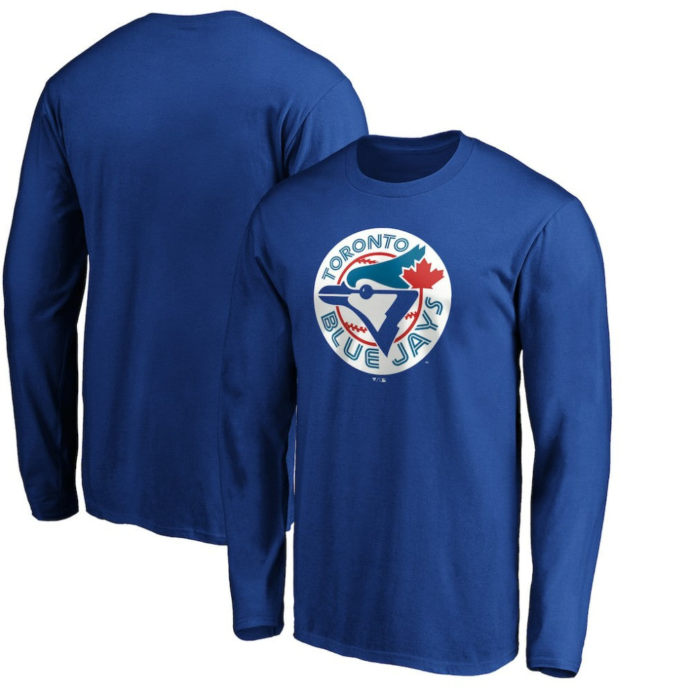 Toronto Blue Jays Cooperstown Collection Huntington Logo Long Sleeve T-Shirt - MLB T-shirts