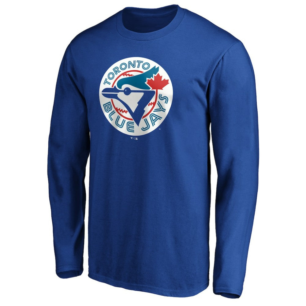 Toronto Blue Jays Cooperstown Collection Huntington Logo Long Sleeve T-Shirt - MLB T-shirts