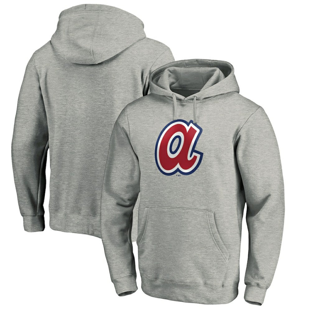 Atlanta Braves Cooperstown Collection Huntington Logo Fitted Pullover Hoodie - MLB Hoodies