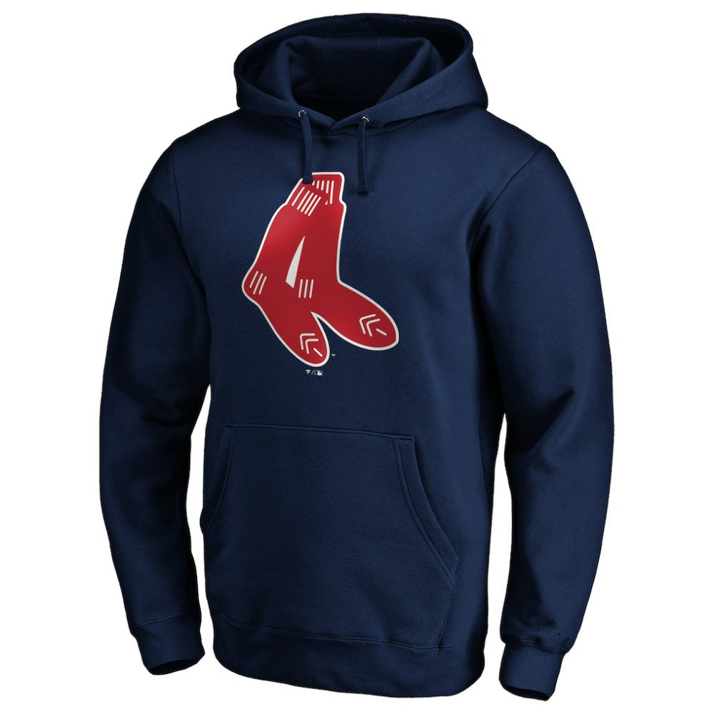Boston Red Sox Cooperstown Collection Huntington Logo Fitted Pullover Hoodie - MLB Hoodies