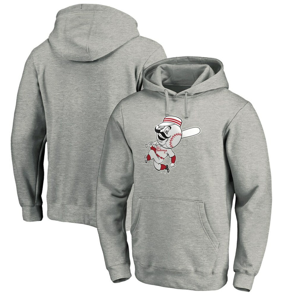 Cincinnati Reds Cooperstown Collection Huntington Logo Fitted Pullover Hoodie - MLB Hoodies