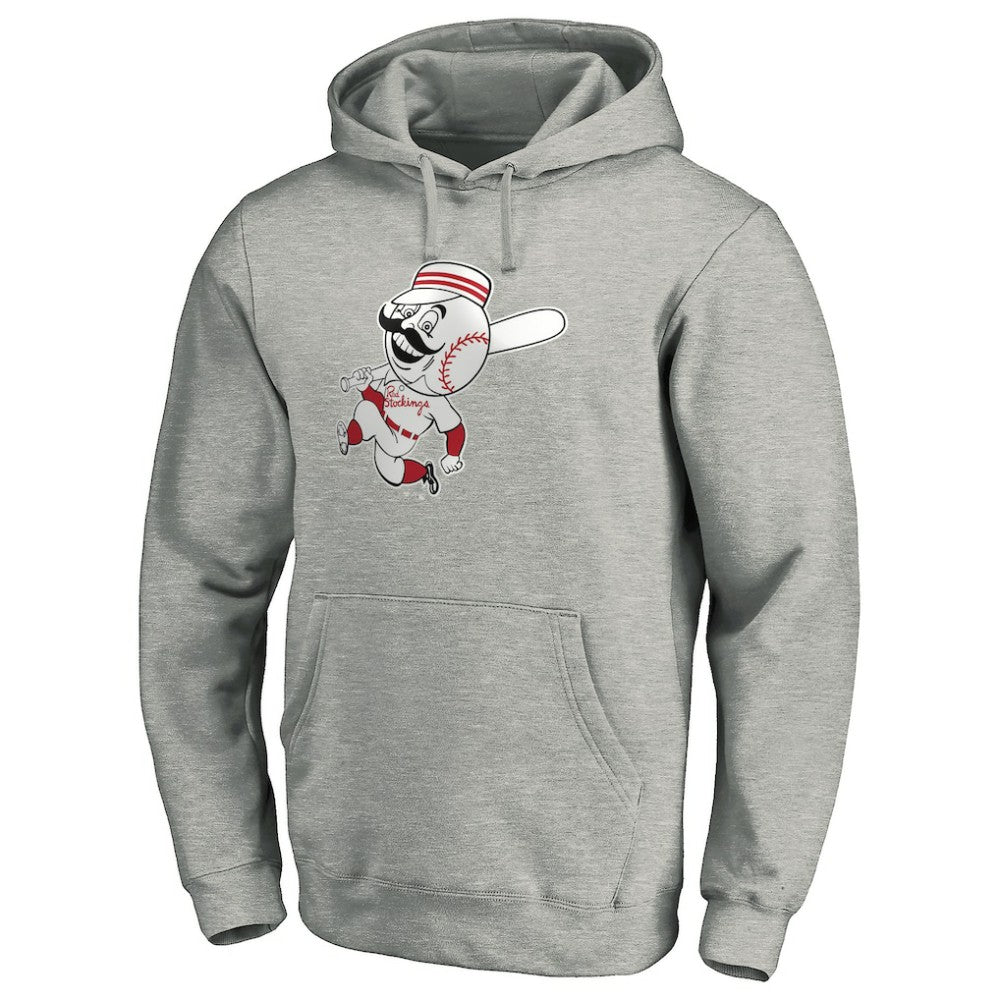 Cincinnati Reds Cooperstown Collection Huntington Logo Fitted Pullover Hoodie - MLB Hoodies