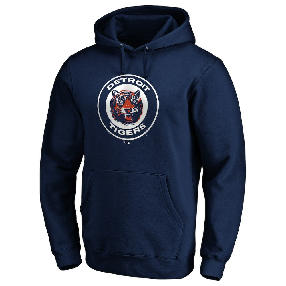 Detroit Tigers Cooperstown Collection Huntington Logo Fitted Pullover Hoodie - MLB Hoodies