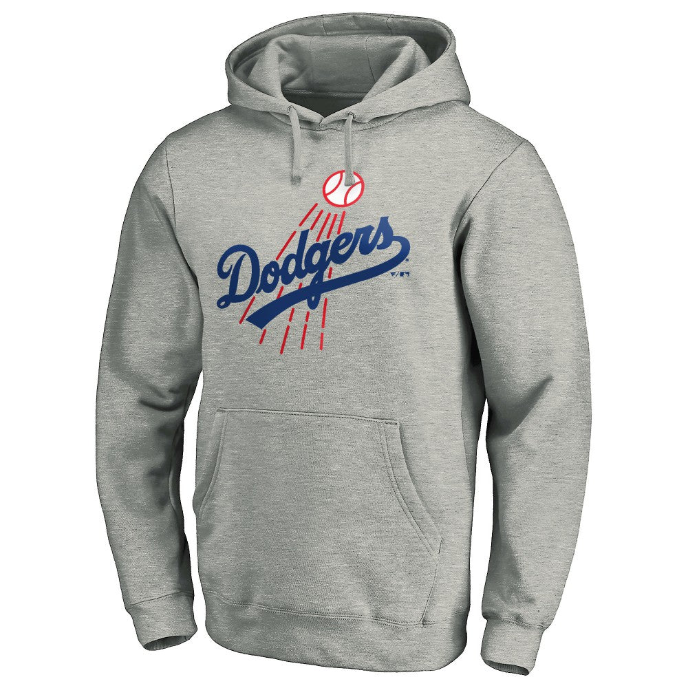 Los Angeles Dodgers Cooperstown Collection Huntington Logo Fitted Pullover Hoodie - MLB Hoodies