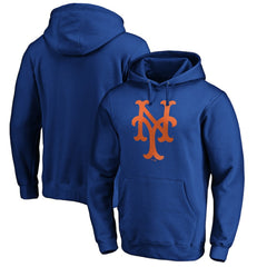 New York Mets Cooperstown Collection Huntington Logo Fitted Pullover Hoodie - MLB Hoodies