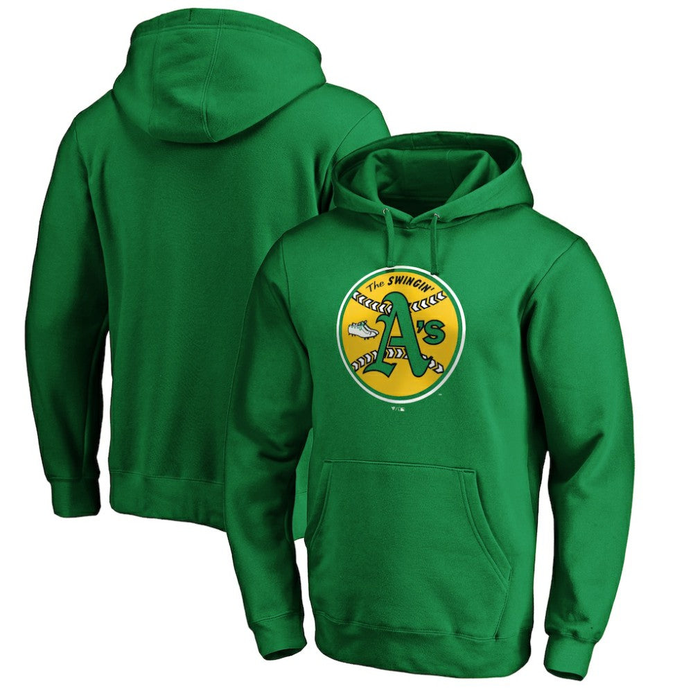 Oakland Athletics Cooperstown Collection Huntington Logo Fitted Pullover Hoodie - MLB Hoodies