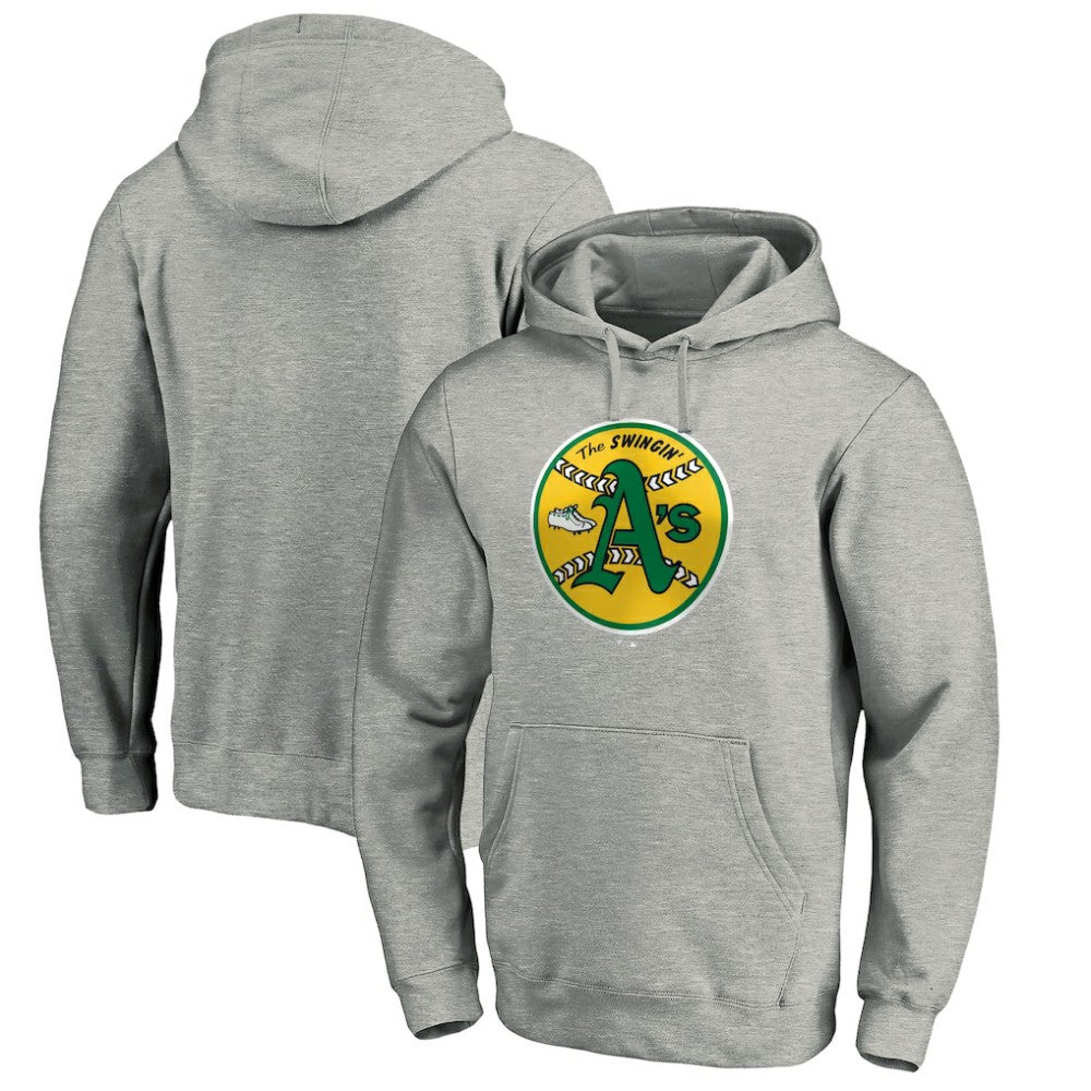 Athletics Cooperstown Collection Huntington Logo Fitted Pullover Hoodie - MLB Hoodies