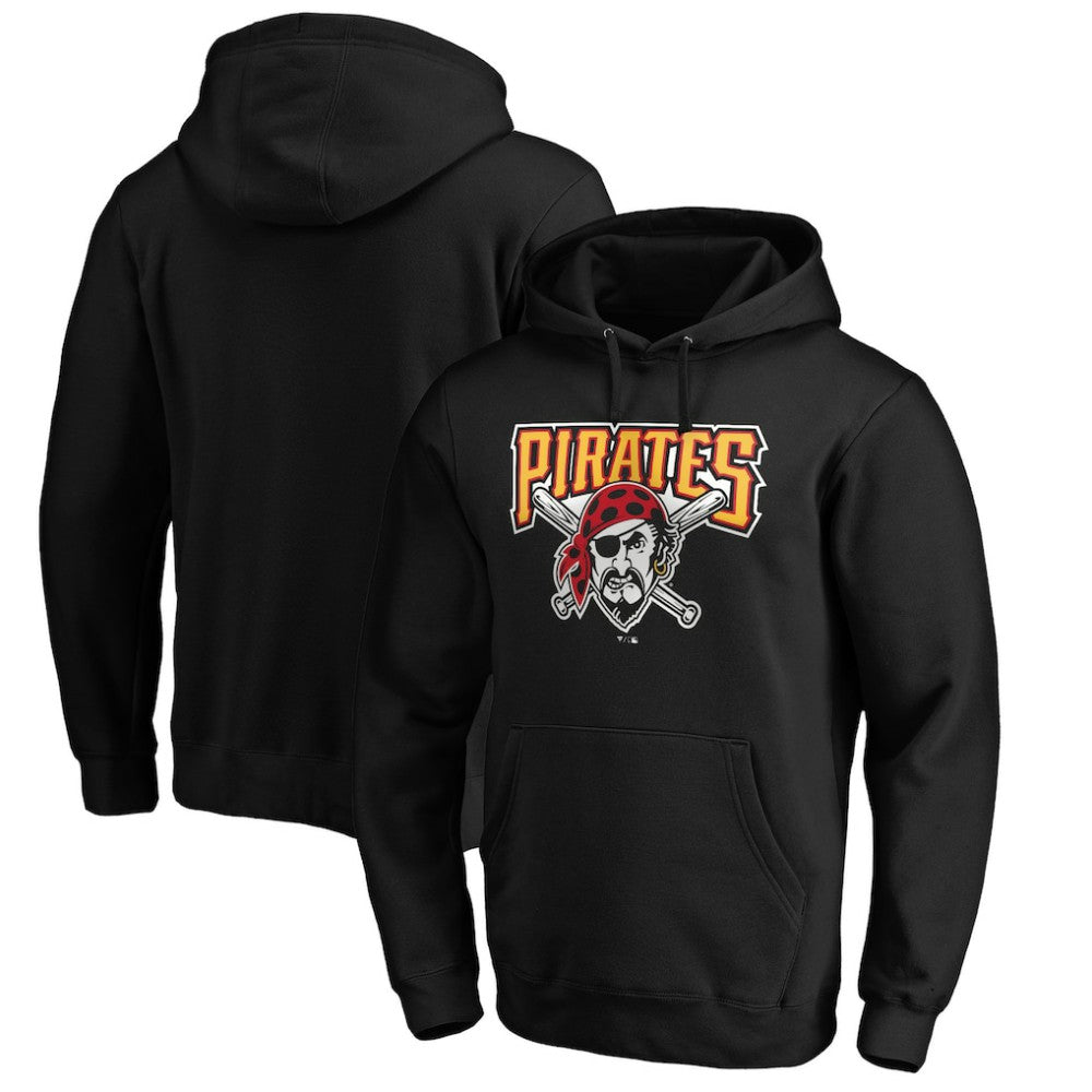 Pittsburgh Pirates Cooperstown Collection Huntington Logo Fitted Pullover Hoodie - MLB Hoodies